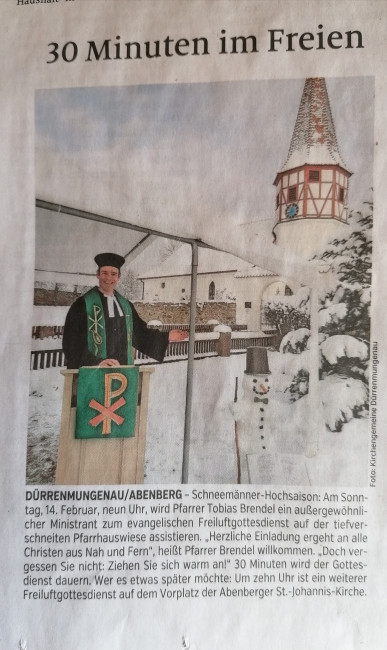 Werbung für Gottesdienst